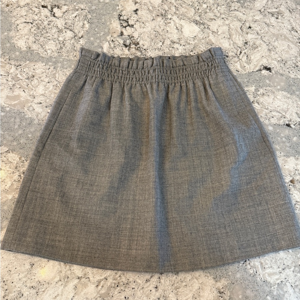 J. Crew Gray Wool Mini Skirt